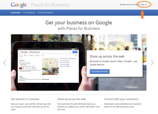 google places for business